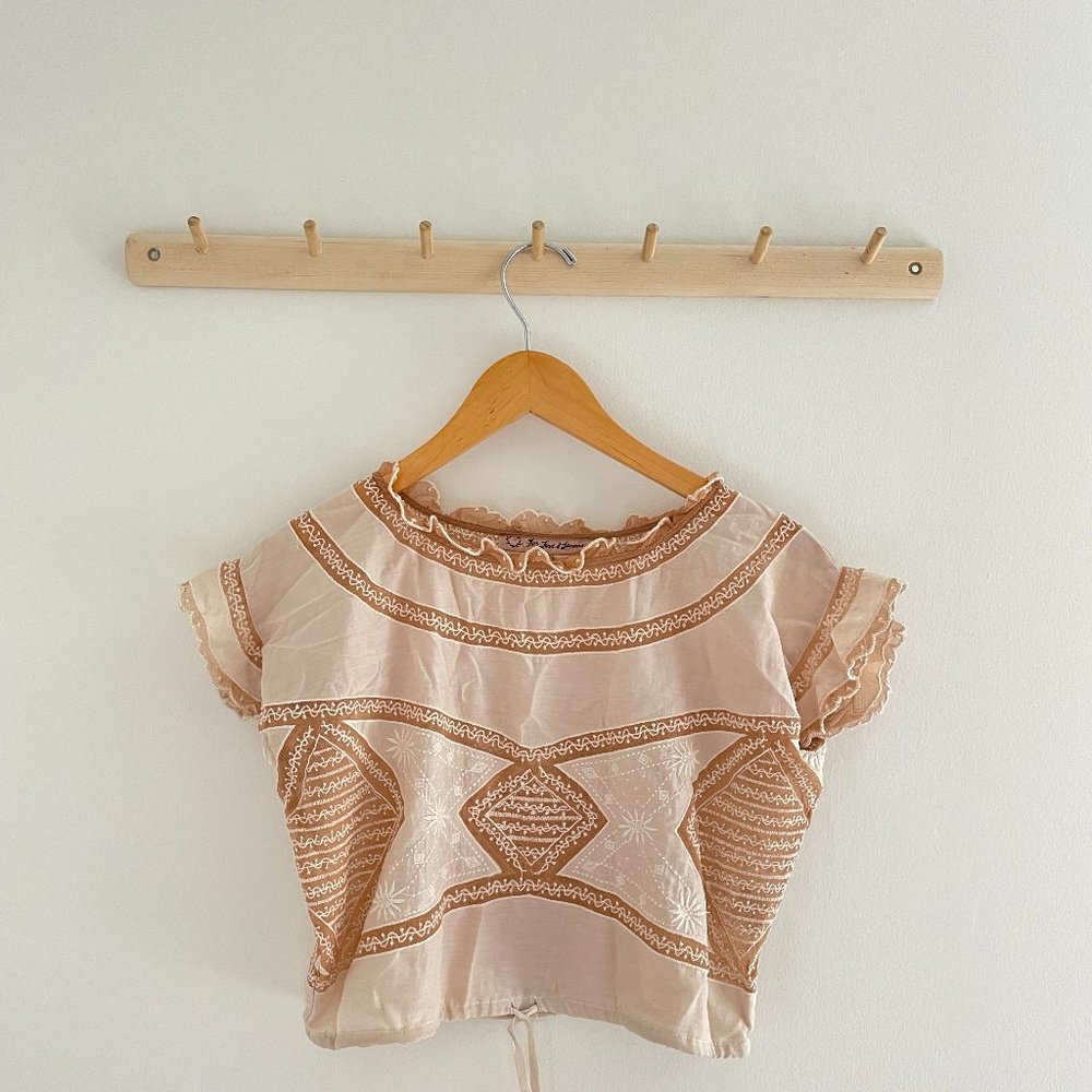 For Love & Lemons - embroidery top cropped